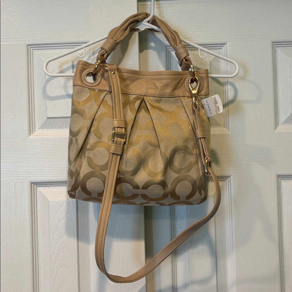 NWT Vintage Coach 13420 Beige Purse - Picture 4 of 10